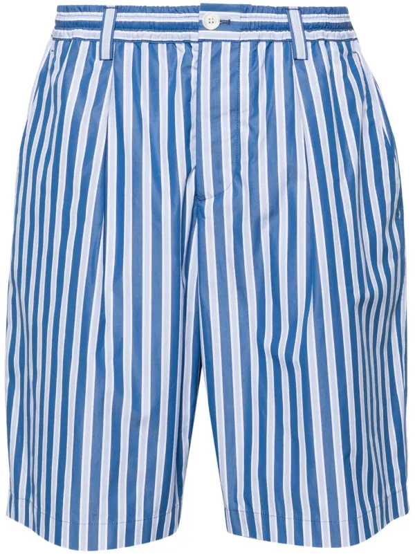 【送料&関税込】Marni Cotton Bermuda Marni - Straight-Leg Logo-Appliquéd Cotton-Blend Gabardine
