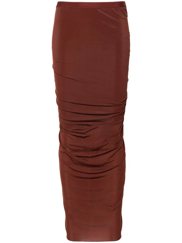 ワンピース RICK OWENS Women Mid Skirts RP02D3524 BROWN 23373281_53473796_600.jpg
