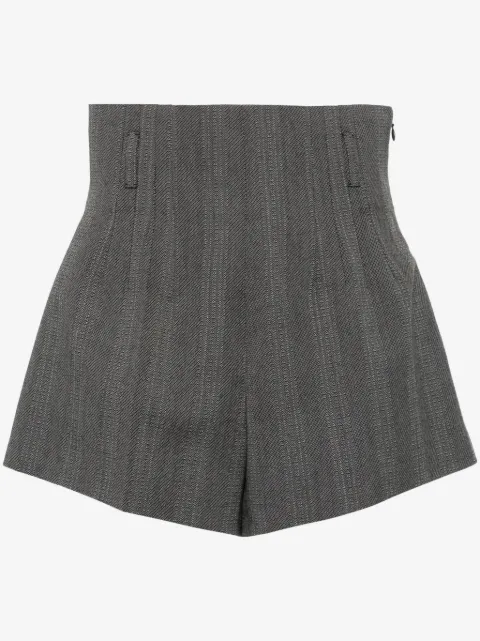 Prada wool pleated shorts
