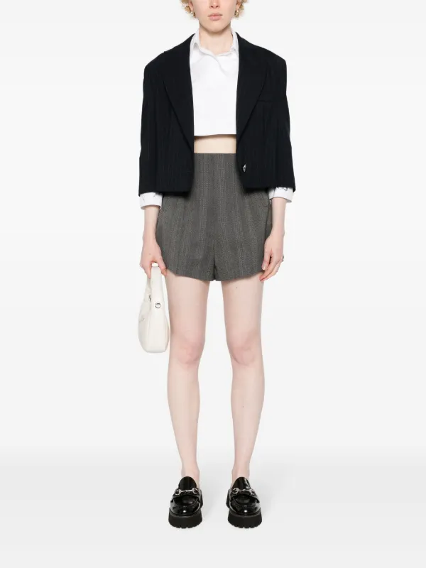 Prada ウールショートパンツ | グレー | FARFETCH JP Prada ウールショートパンツ | グレー | FARFETCH JP