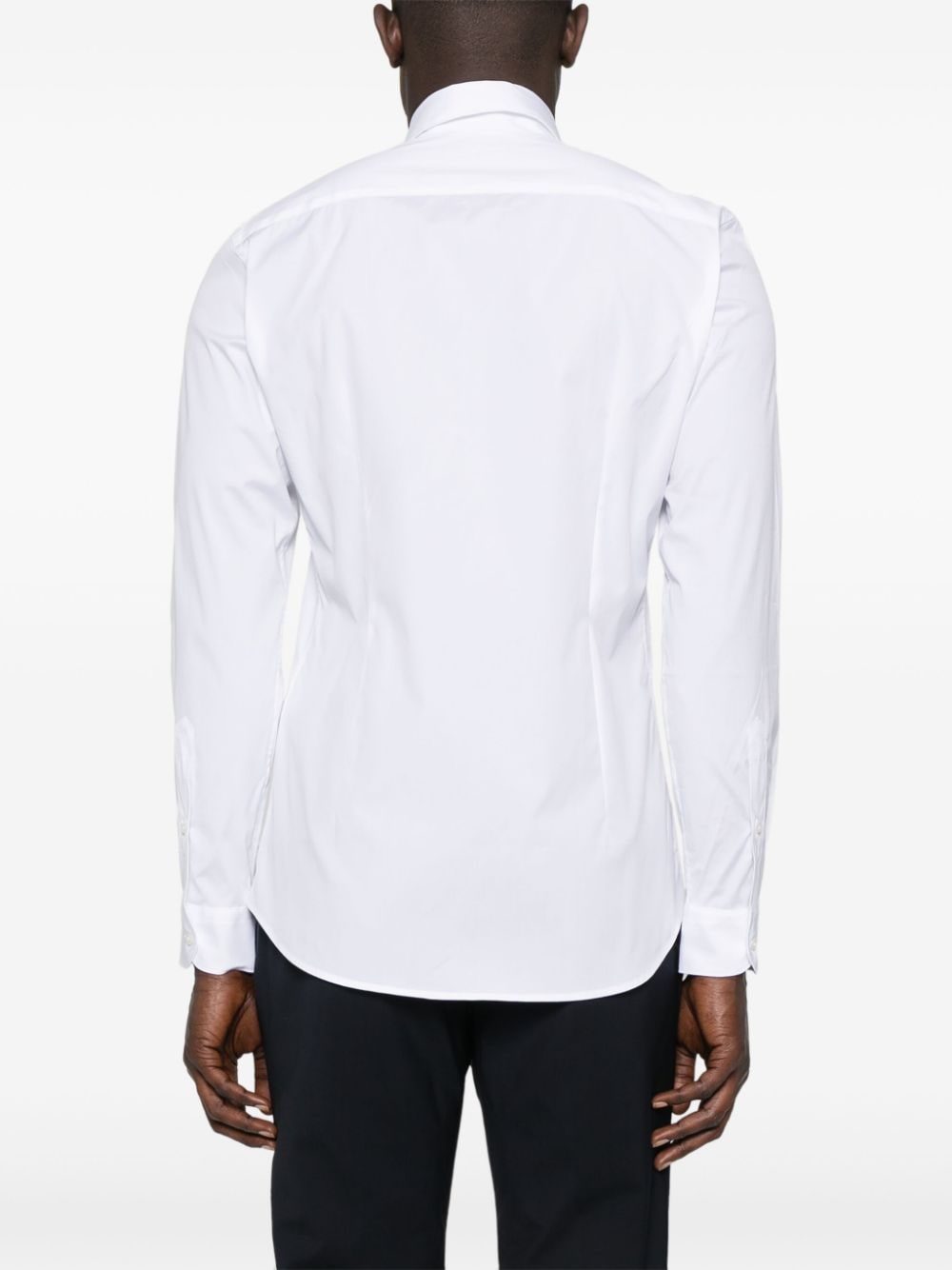 Shop Fay Cutaway-collas Cotton Shirt In White