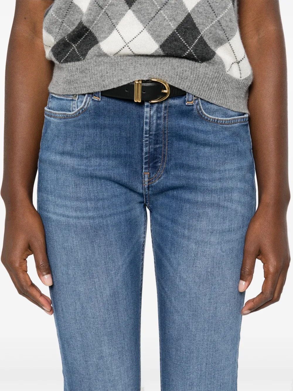 Shop Dondup Newlola Bootcut Jeans In Blue