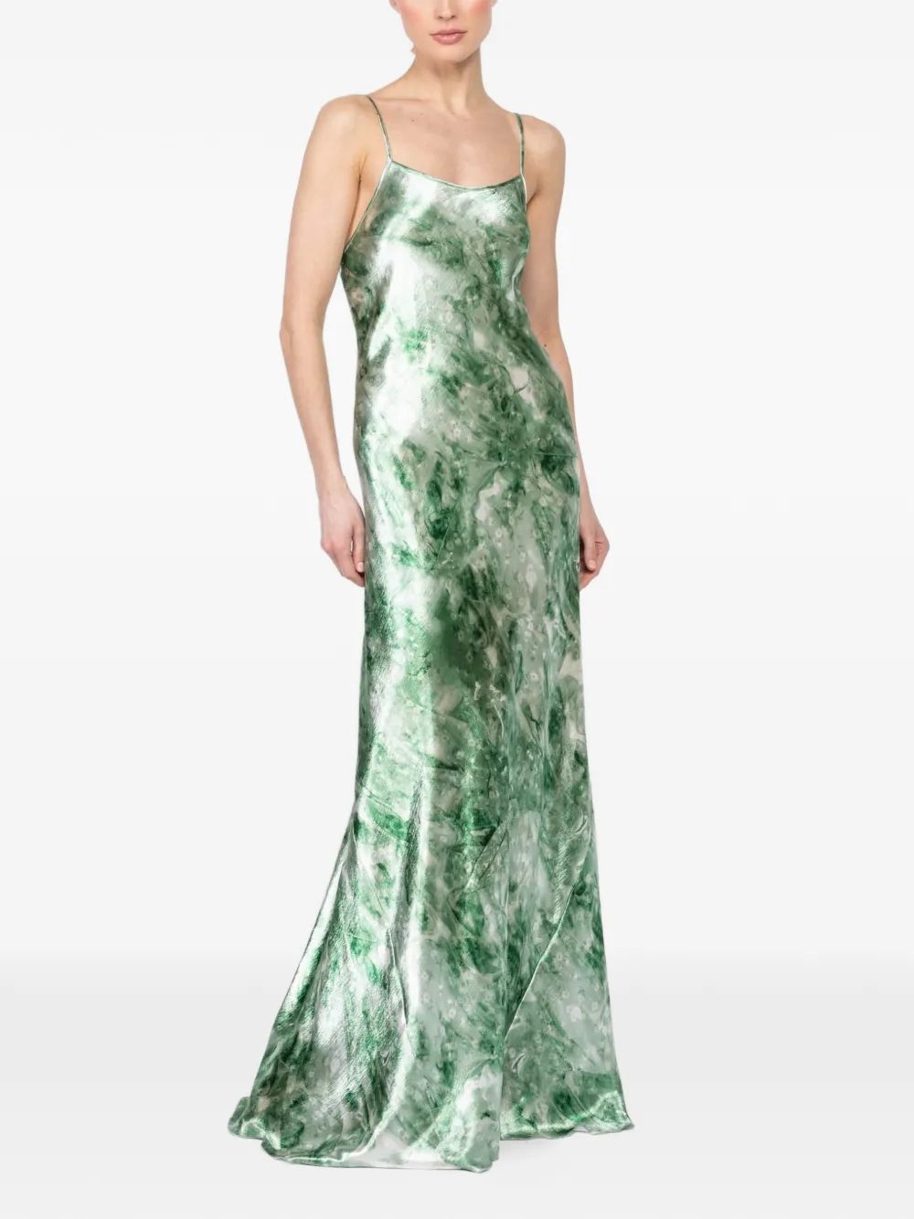 Victoria Beckham strap V-neck dress - Groen