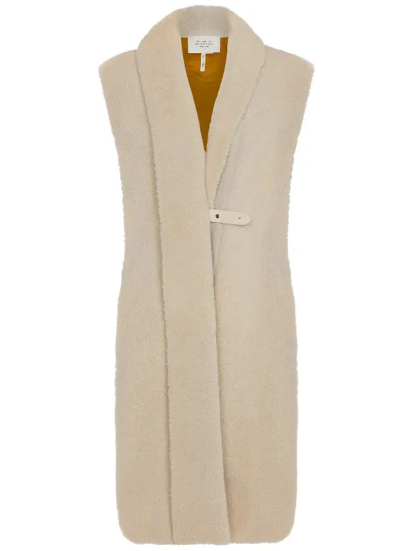 Hermes Pre Owned Shearling Long Gilet Farfetch