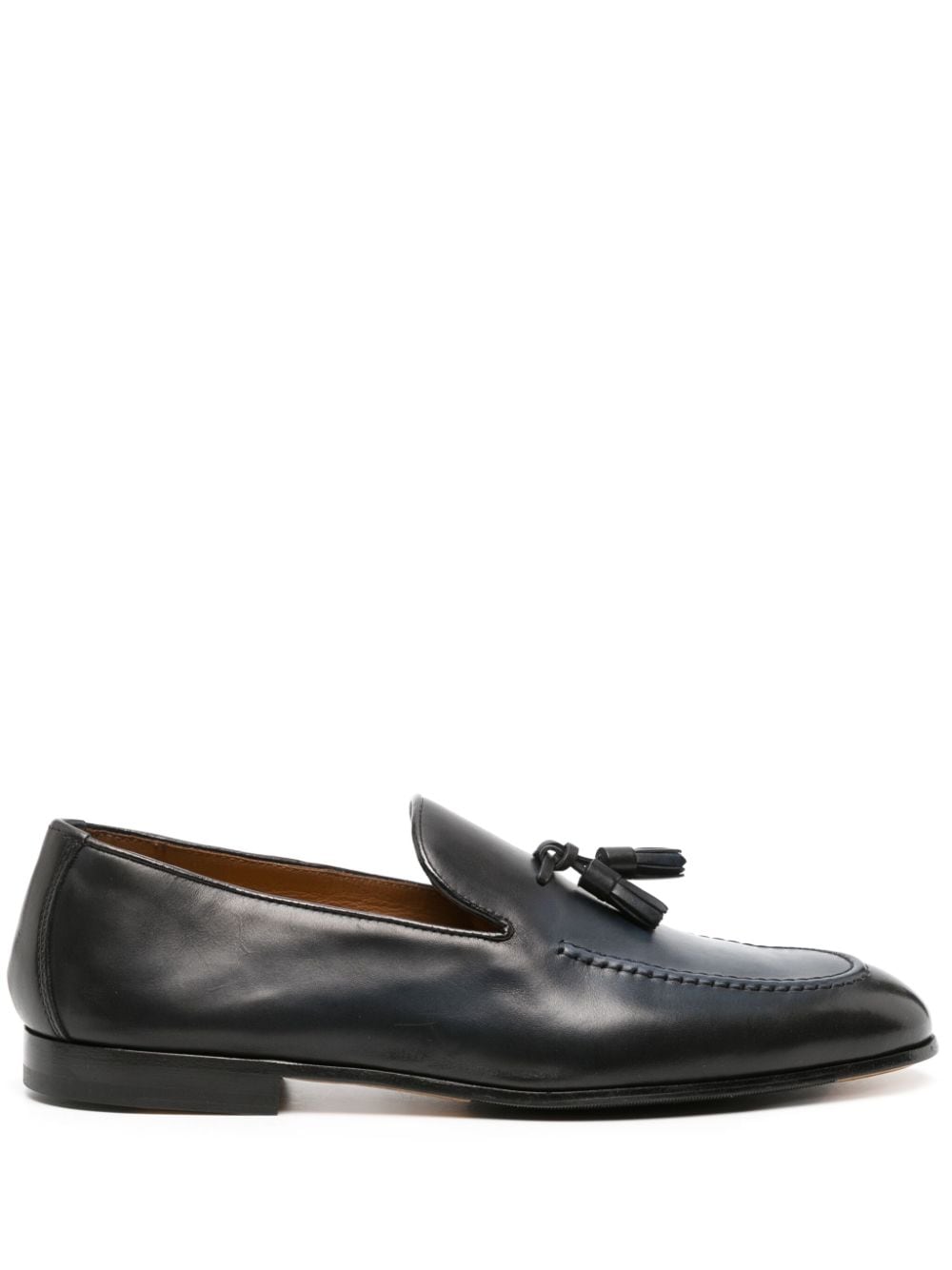 Doucal's Tassel-detailed Leather Loafers In Blue