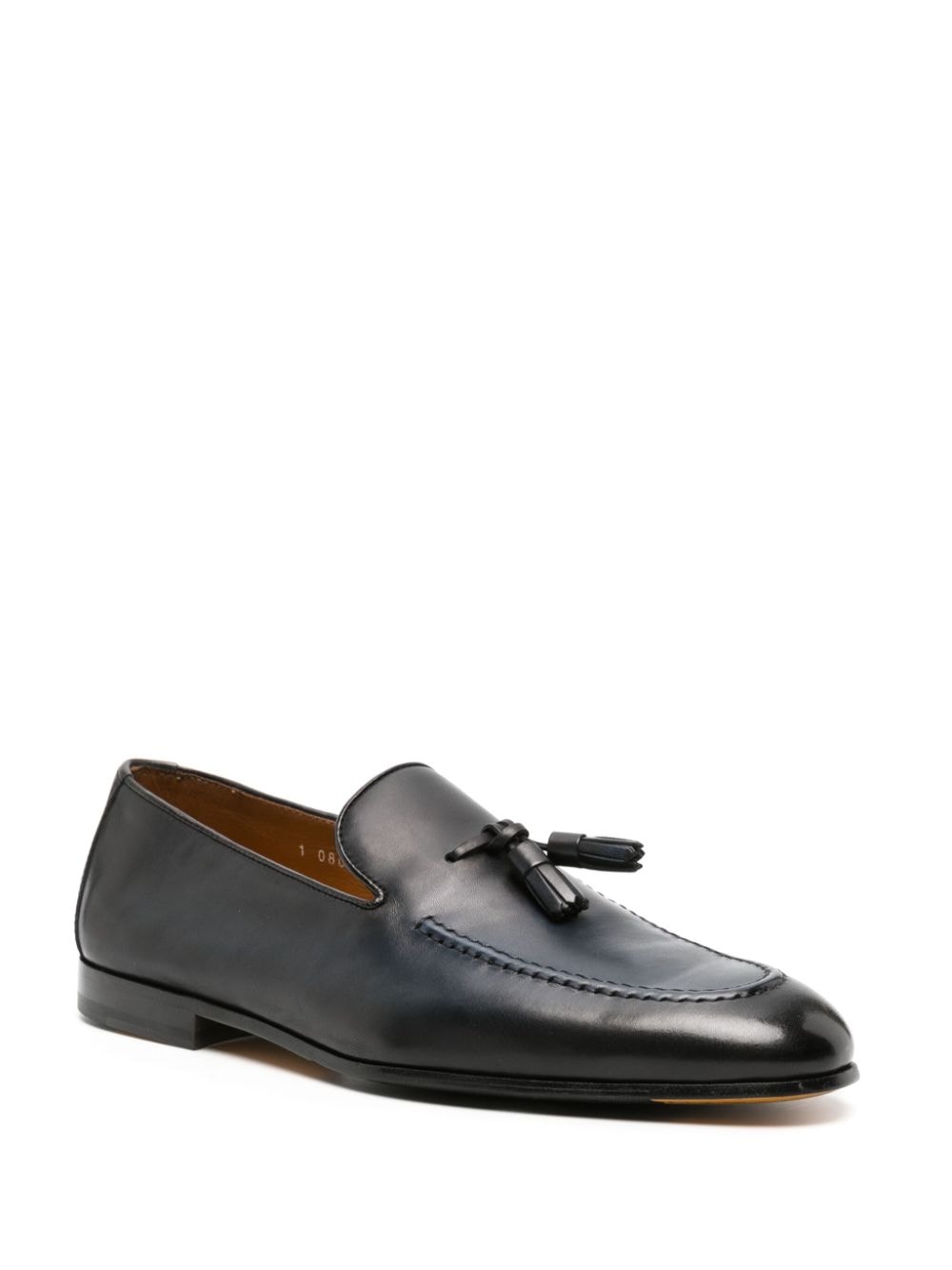 Shop Doucal's Tassel-detailed Leather Loafers In Blue