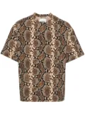 Jil Sander snake-print cotton T-shirt - Brown