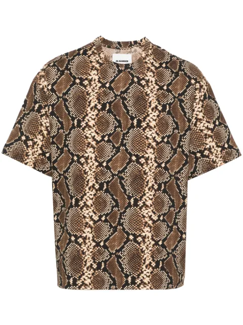 Jil Sander snake-print cotton T-shirt