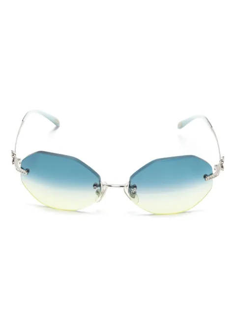 Tiffany & Co. Pre-Owned geometric-frame crystal-embellished sunglasses