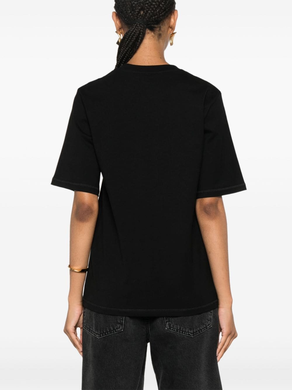 Shop By Malene Birger Hedil Cotton T-shirt In Black