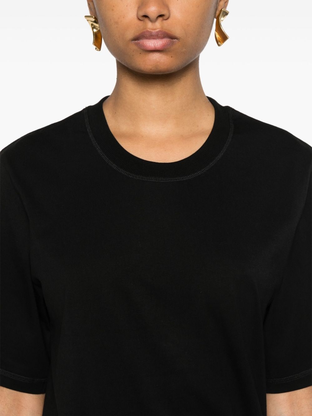 Shop By Malene Birger Hedil Cotton T-shirt In Black