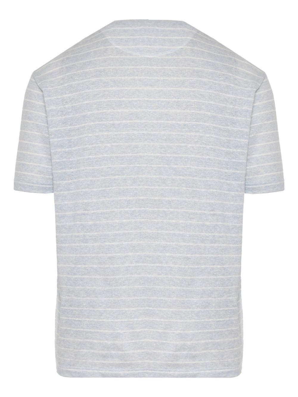 Shop Eleventy Striped Crew-neck T-shirt In Blue
