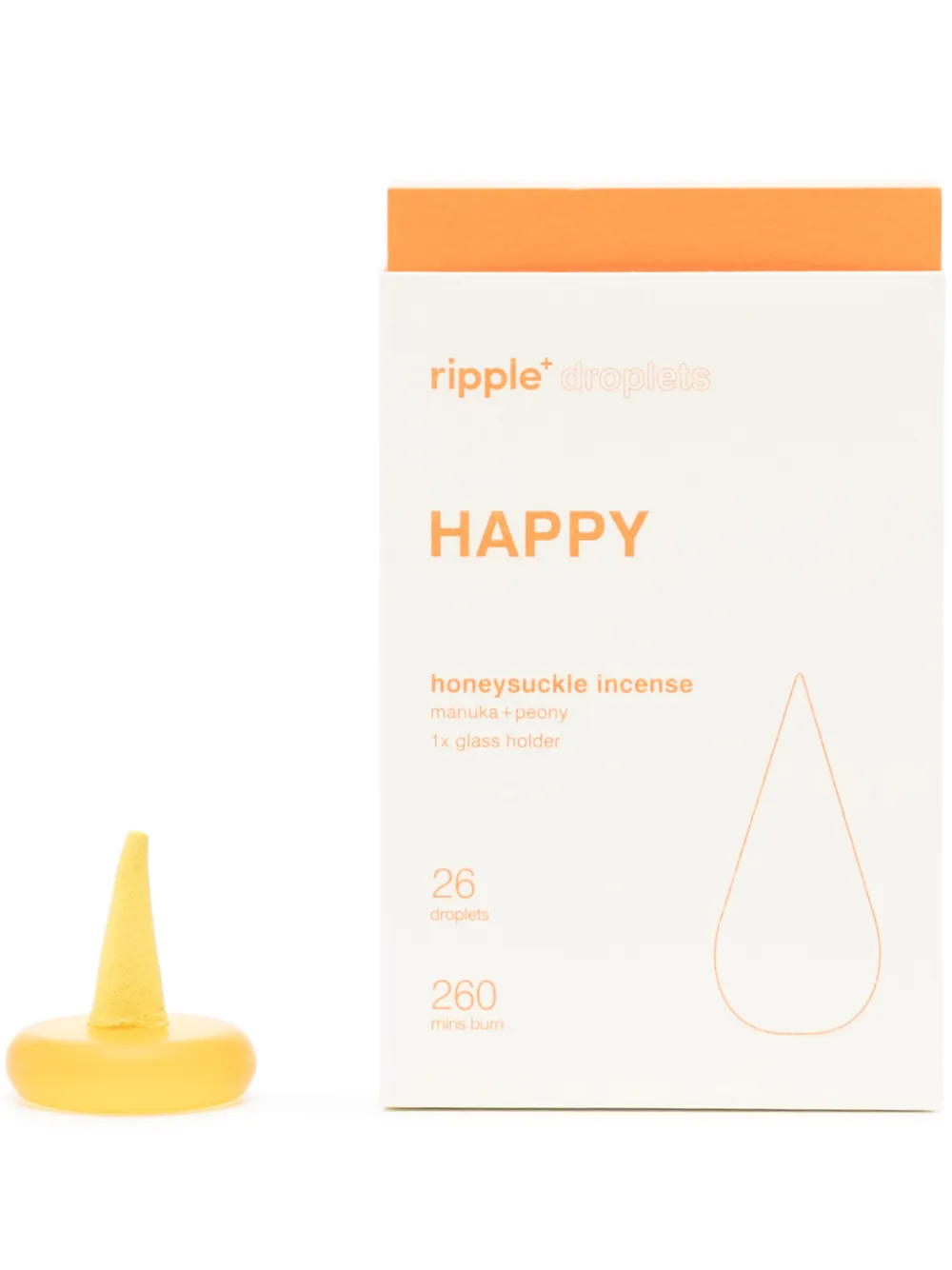 Ripple+ Honeysuckle incense droplets (pack of 26) | Orange | Image 1