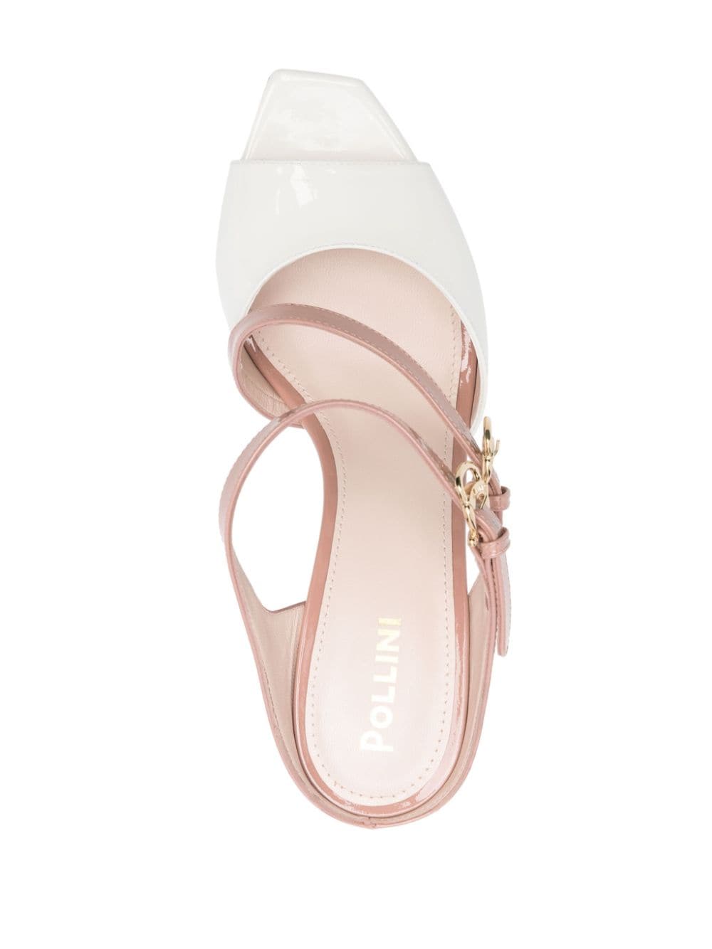 Shop Pollini 85mm Patent-leather Mules In Pink