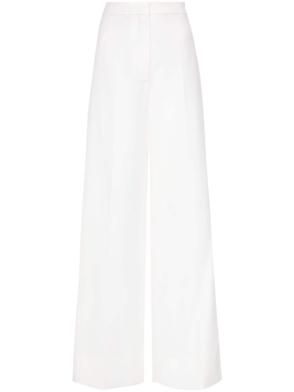 Shop Stella Mccartney Side-stripe Palazzo Pants In Neutrals