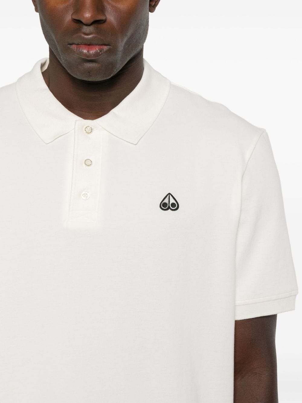 Shop Moose Knuckles Piqué Cotton Polo Shirt In Neutrals
