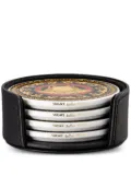 Versace Medusa porcelain coasters (set of four) - Black