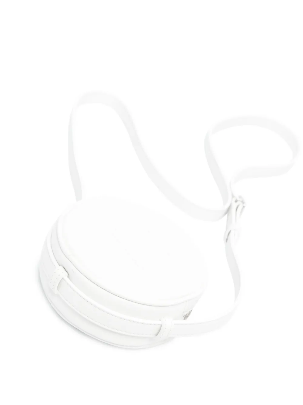 Shop Courrèges Logo-patch Leather Mini Bag In White