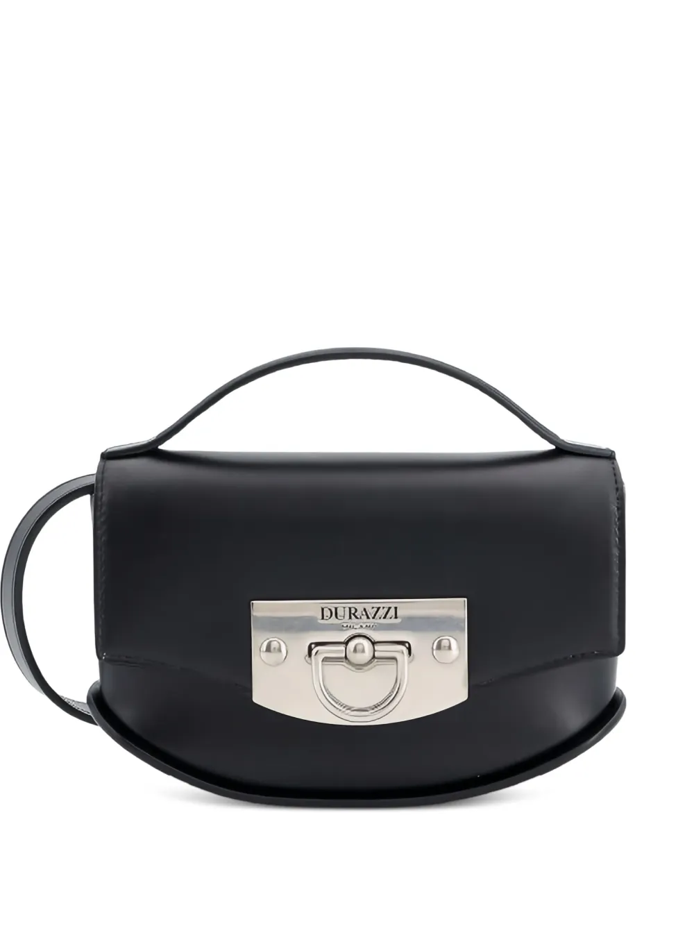 Durazzi Milano Swing engraved-logo leather tote bag - Black