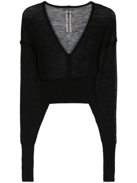Rick Owens virgin wool cropped jumper