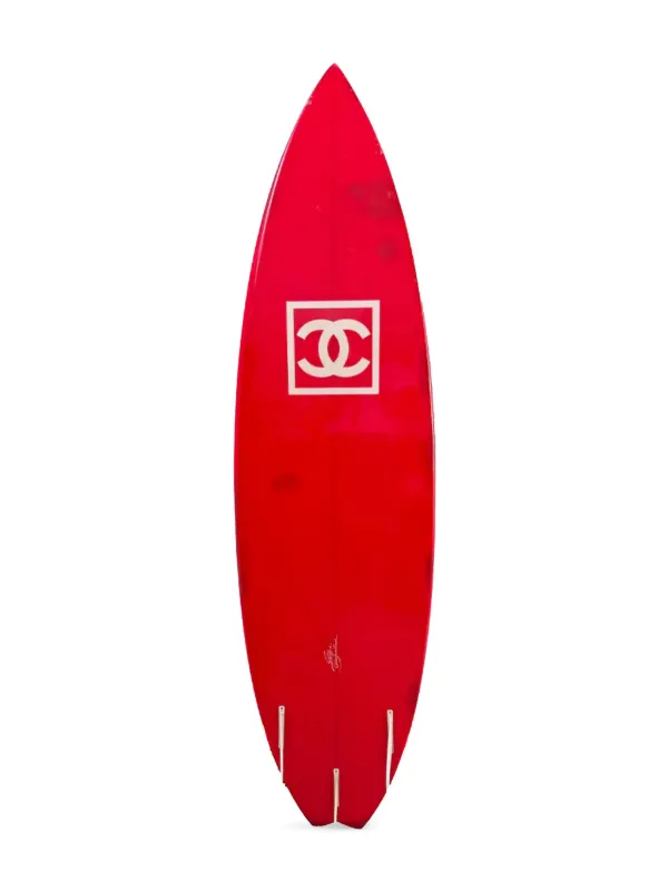 ✨CHANELココ・マーク　サーフライン✨ ✨CHANELロゴプリント　アロハ✨ Chanel Inspired Surfboard - Coastal Style Decor by Tiki Soul