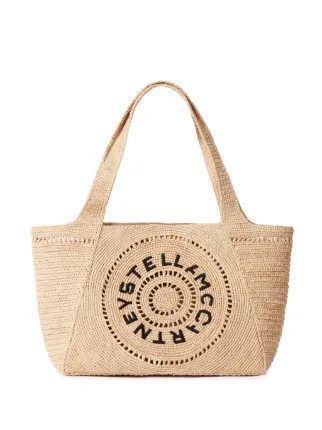 【関税込み】stella mccartney LOGO SHOPPING BAG Women Black Logo Large Tote Bag | Stella McCartney US