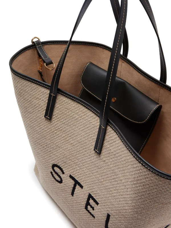 Stella McCartney☆ロゴ ジャカード トートバッグ♪送料込 Stella McCartney ロゴジャカード トートバッグ | ニュートラル