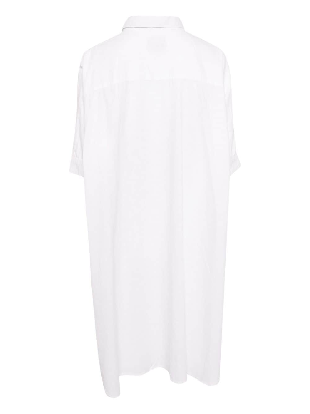 Shop Denimist Oversized Cuffed Shirt Dress In White