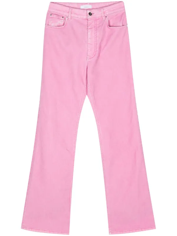 Rabanne Mid-rise Straight-leg Trousers in Pink