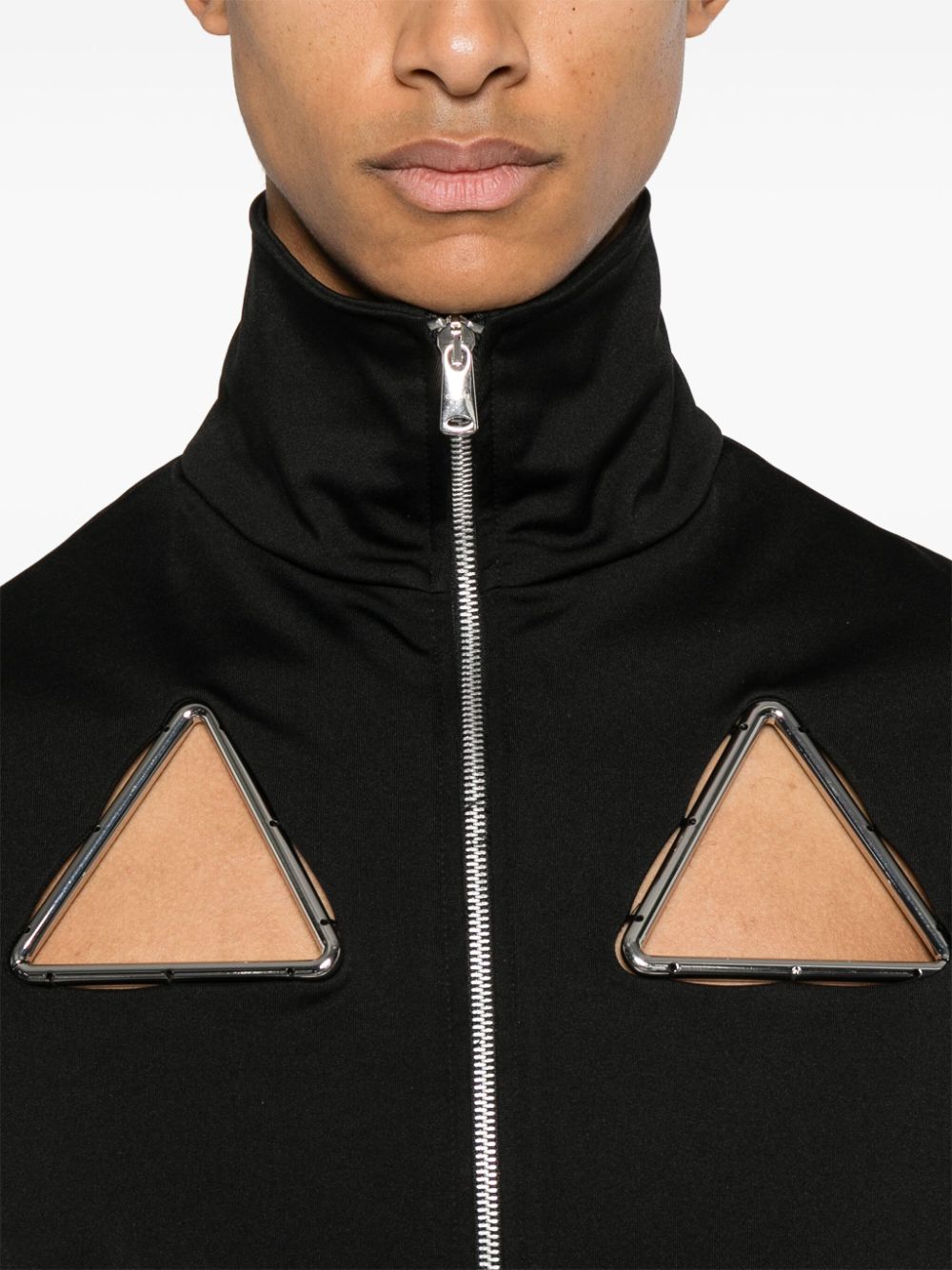 Shop Coperni Cut-out Tracksuit Jacket In Black