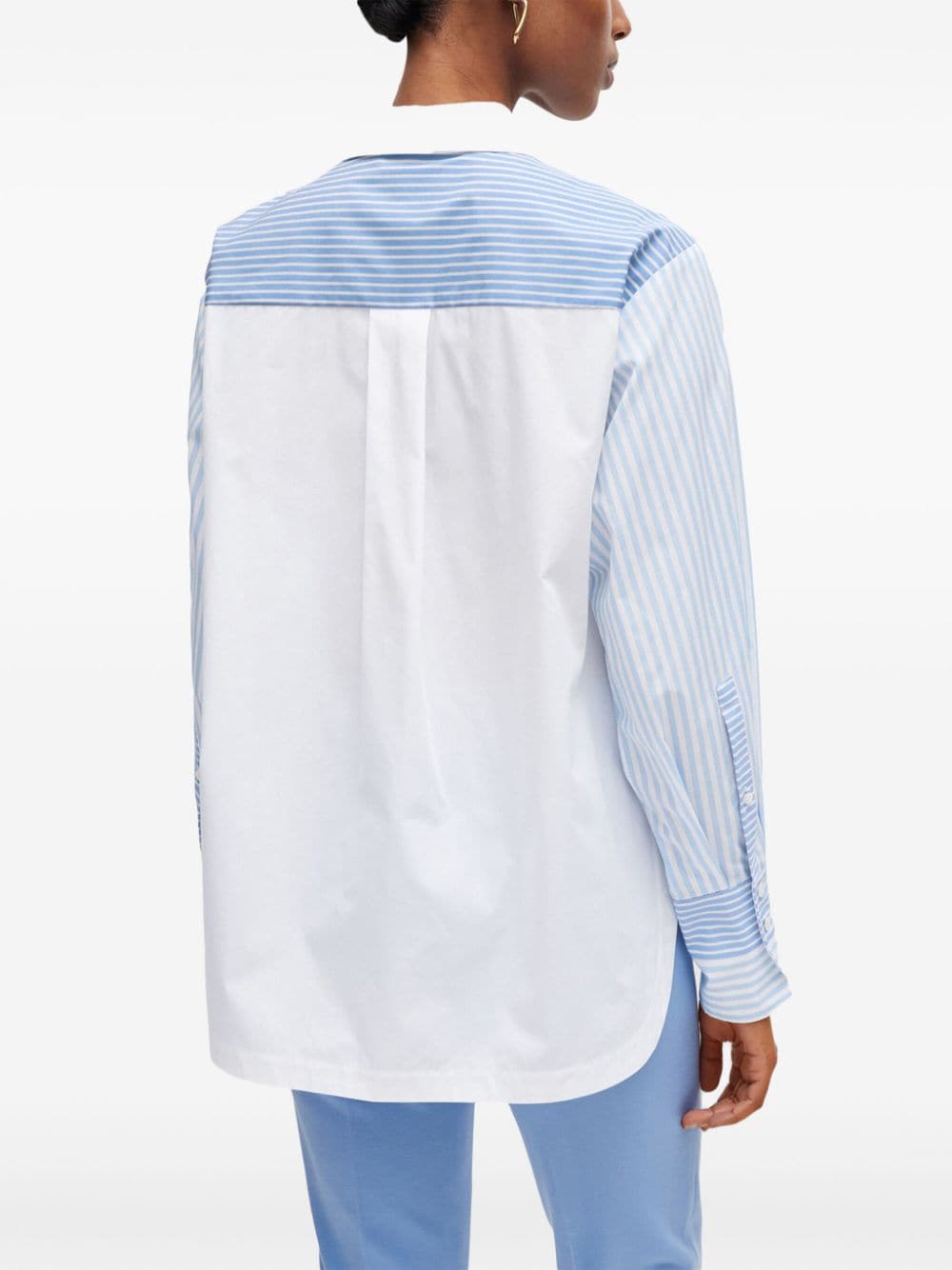 Shop Hugo Boss Vertical-striped Cotton Shirt In White