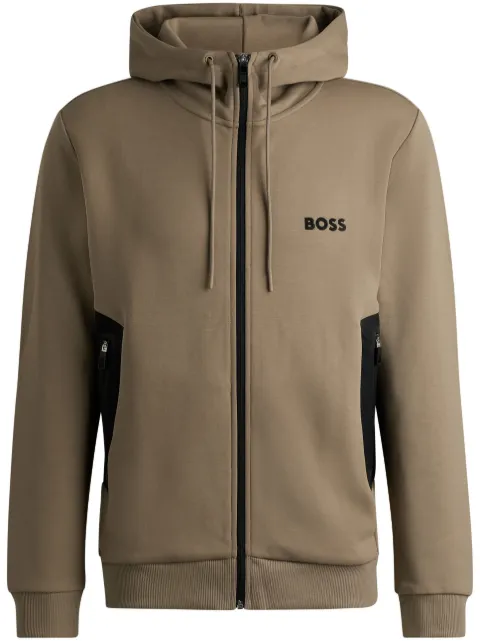 BOSS Jaqueta esportiva com logo bordado