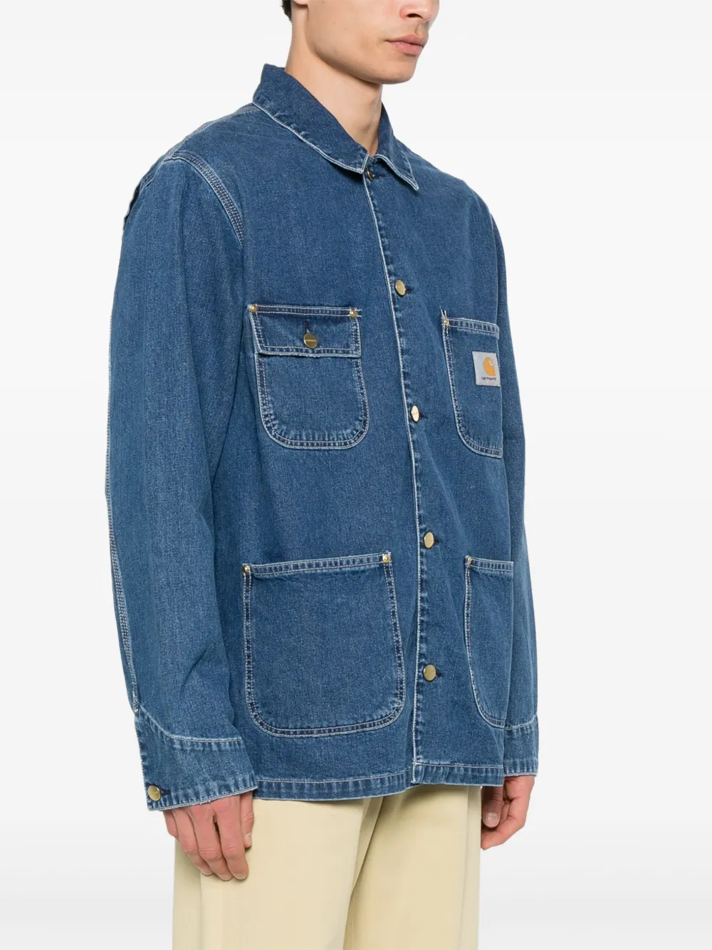 Shop Carhartt Og Chore Denim Jacket In Blue