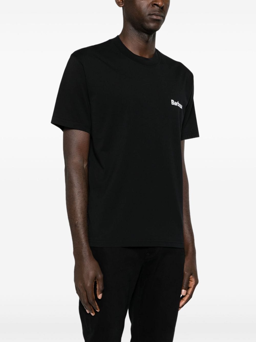 Shop Barbour Stowell Cotton T-shirt In Black