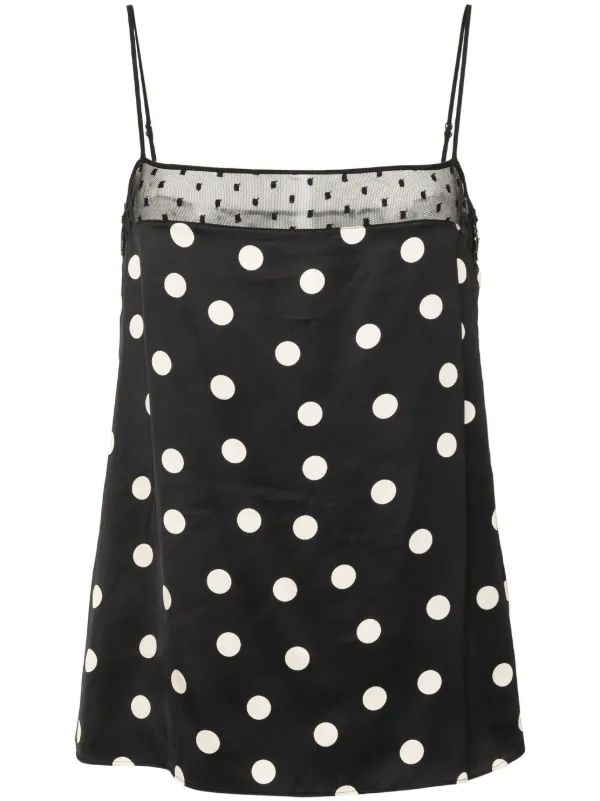Stella McCartney polka-dot Satin Top Black FARFETCH PH