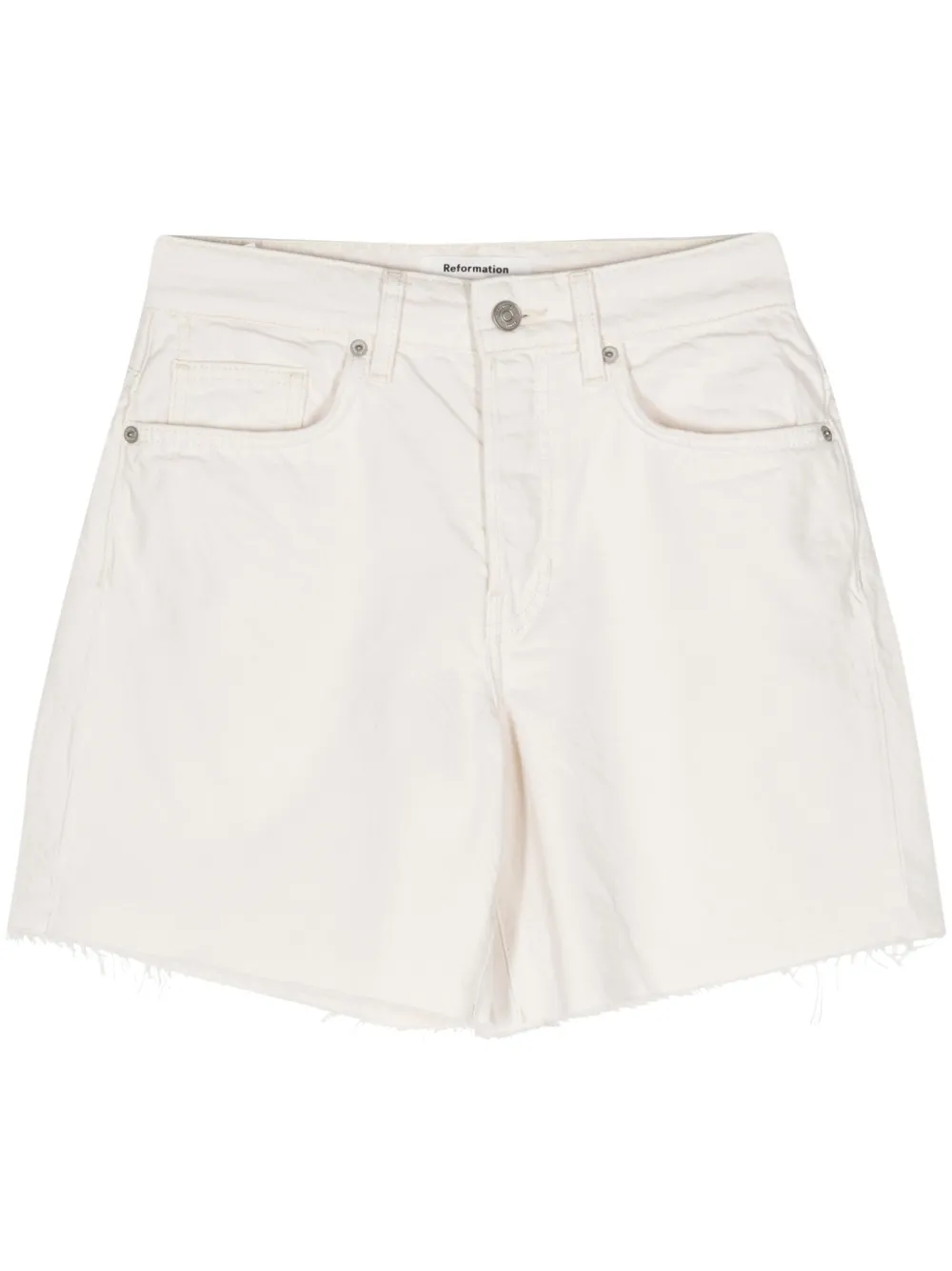 Reformation Raye denim shorts Wit