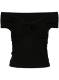 Reformation Ezlynn off-shoulder top - Black