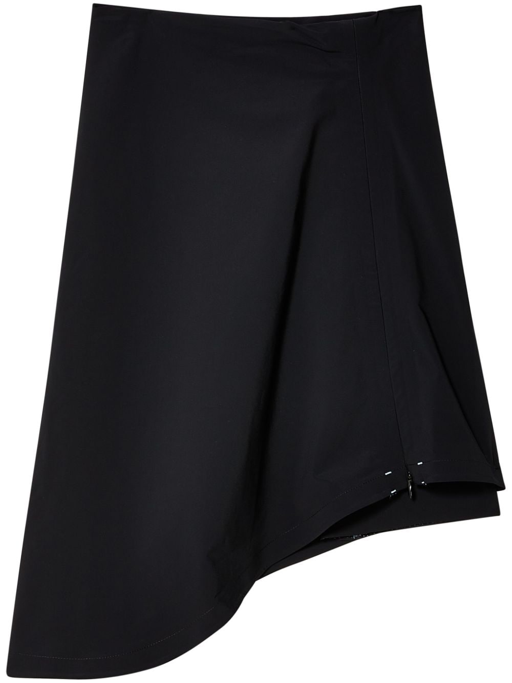 Johanna Parv A-line Asymmetric Miniskirt In Black