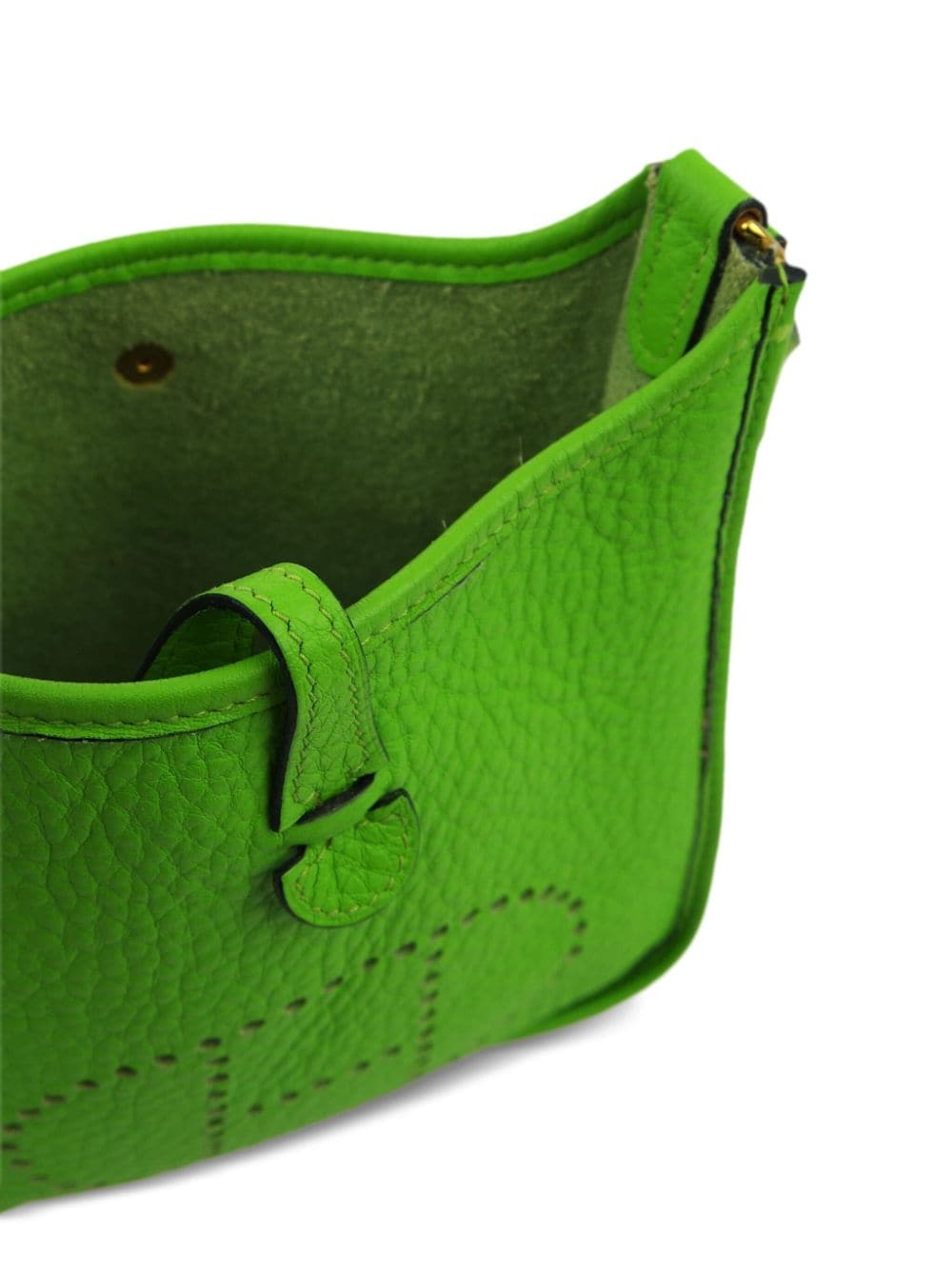 Pre-owned Hermes 2003 Evelyne Tpm Shoulder Bag In Green