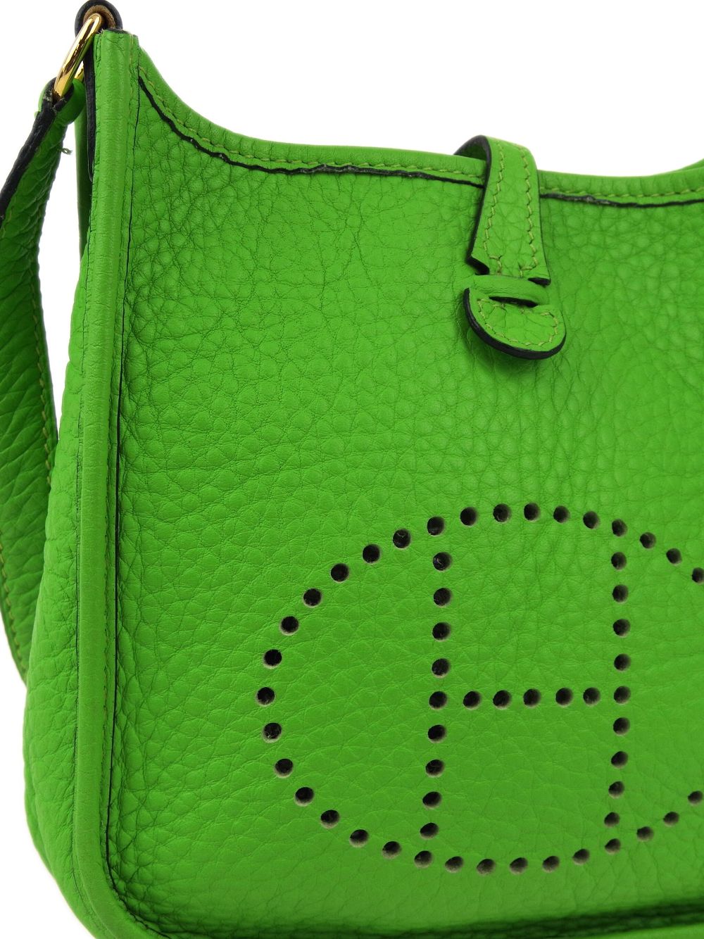 Pre-owned Hermes 2003 Evelyne Tpm Shoulder Bag In Green