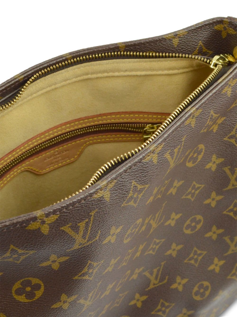 Pre-owned Louis Vuitton 1999 Looping Gm Handbag In Brown