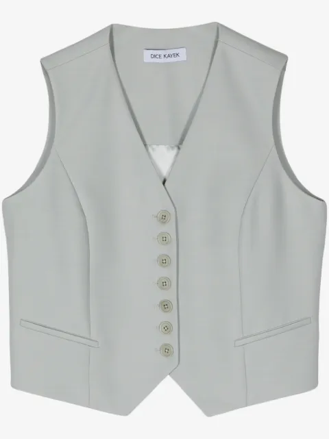 Dice Kayek V-neck button-up gilet 
