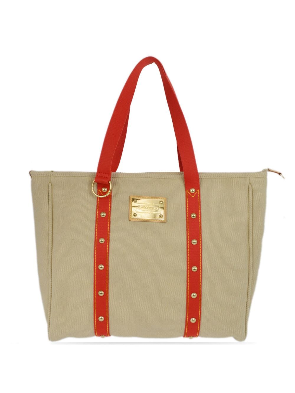 Pre-owned Louis Vuitton 2005 Antigua Cabas Gm Tote Bag In Neutrals