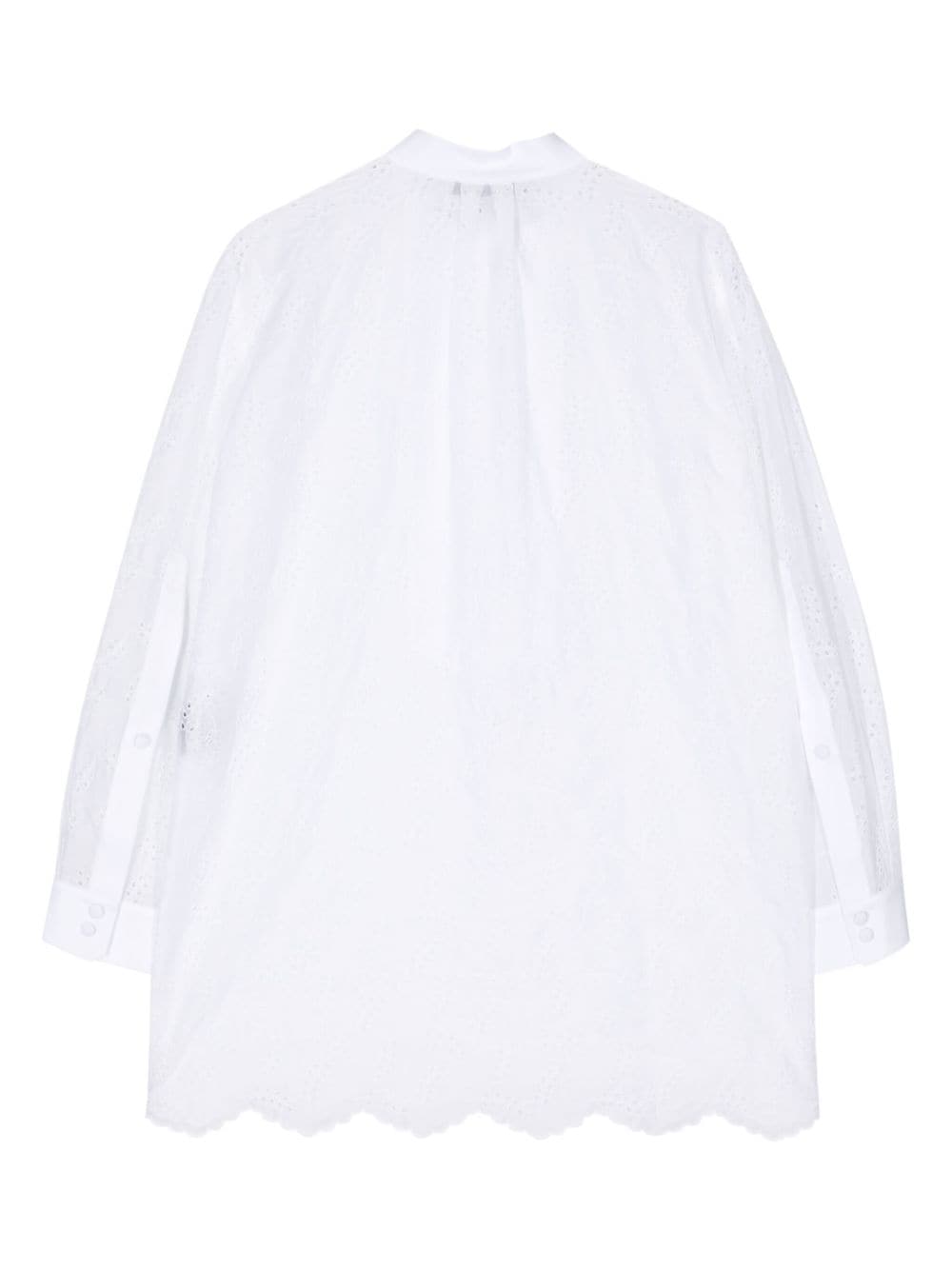 Dice Kayek Katoenen mini-jurk met borduurwerk Wit