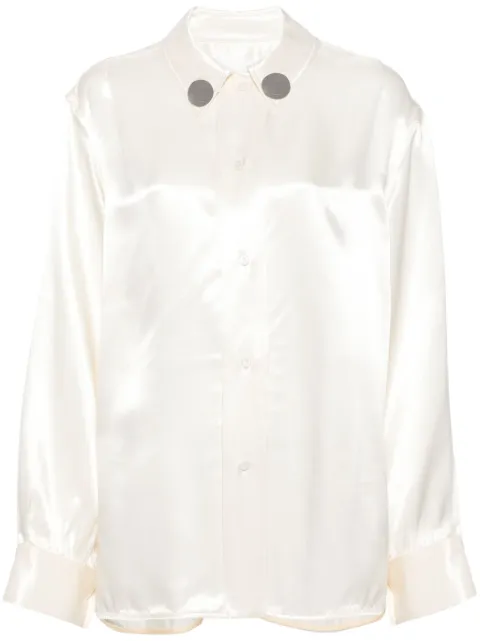 Jil Sander logo-appliqué drop-shoulder shirt