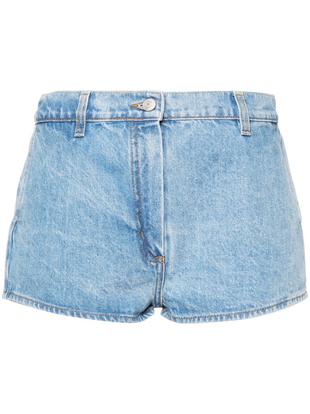 magda butrym washed-denim mini shorts - bleu