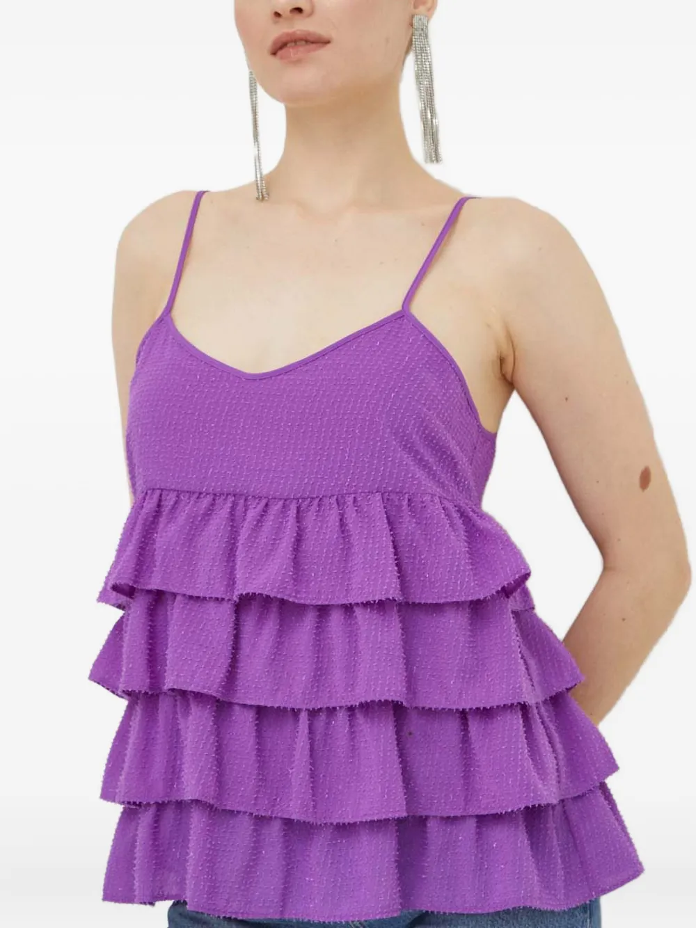 TWINSET Top met ruches Paars