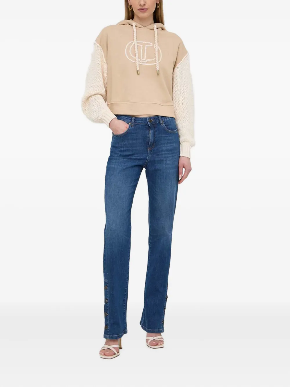 Twinset Buttoned Jeans In Blue