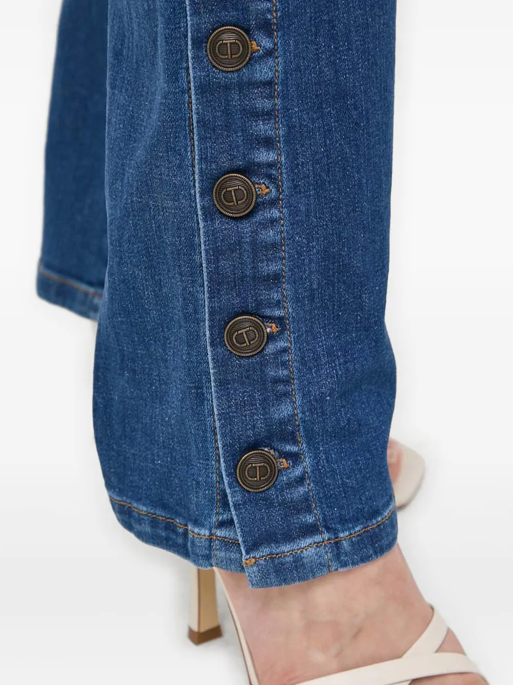 Twinset Buttoned Jeans In Blue