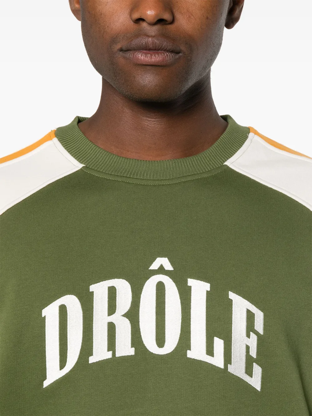 Drôle De Monsieur Sweater met geborduurd logo Groen